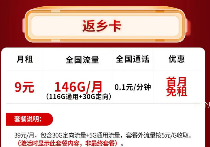 為什么流量卡的套餐會(huì)優(yōu)惠那么多，怎么優(yōu)惠的？電信返鄉(xiāng)卡月租9元110G通用流量。