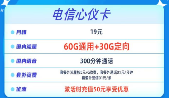 流量卡到手要盡快激活嗎？電信心儀卡19元90G+300分鐘通話+包郵